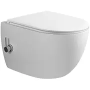 Tualetes pods Vento Dorotea stiprināms pie sienas  Rimless ar bidē funkciju balts Duroplast Soft Clode poda vāku Tr2239 4752083135532
