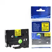 Tz2-S621 uzlīmju lente Strong melns uz dzeltena  9Mm Analogs tzeS621 6998096056213