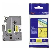 Tze-S621 uzlīmju lente Strong melns uz dzeltena, 9Mm  Tzes621 4977766693356