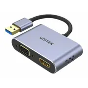 Unitek V1304A Adapter Usb-A- Hdmi Vga  4894160047885