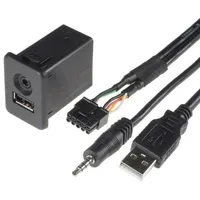 Usb/Aux adapter Opel Jack 3,5Mm 4Pin socket,USB A socket  Usb.opel.01 C6001-Usb