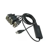 Usb to Rs232 converter D-Sub 9Pin plug x4,USB A 1.5M  Da-70159