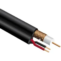 Videonovērošanas sistēmu  kabelis, Pro Base, Rg59, 100M, melns, kombinēts ar barošanas dzīslām Pb5980C-B-Pw 3100000049768