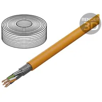 Wire S/Ftp 4X2X23Awg 7 solid Lszh orange 100M Øcable 7.2Mm  Dk-1743-Vh-1