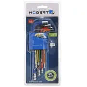 Wrench hex key-set spherical long 9Pcs.  Ht1W806