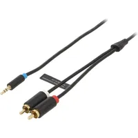 3.5Mm Male to 2X Rca Cable 1.5M Vention Bclbg Black  6922794751316 056463