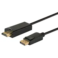 Savio Cl-56 video cable adapter 1.5 m Displayport Hdmi Type A Standard Black  5901986040491 Kabsavmon0018