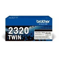 Brother Tn2320 Twin-Pack Black Toners Bk  2,600 Pages/Cartridge Tn2320Twin 4977766812740