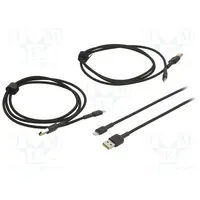 Cable Usb 2.0 Apple Lightning plug,USB A plug black 480Mbps  Gc-Kabgcset05 Kabgcset05