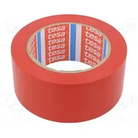 Tape warning red L 33M W 50Mm self-adhesive Thk 0.15Mm 160  Tesa-60760/Rd 60760-00096-15