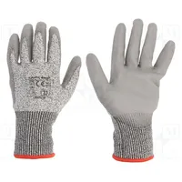 Protective gloves Size 11 grey composite fibre  Lahti-L200111K L200111K