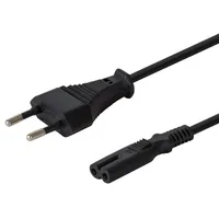 Savio Cl-100 power cable Black 1.8 m Iec Type E 3.4 mm, 3.1 mm C7  5901986043034 Kzasavkab0005