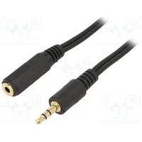 Cable Jack 3.5Mm 3Pin socket,Jack plug 5M black  Cca-421S-5M