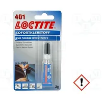 Cyanoacrylate adhesive colourless tube 3G Loctite 401  2180S En Loc-401-3