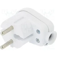 Connector Ac supply male plug 2P 250Vac 16A white for cable  Wt-16K2Bi Wt-16 K2 Bi