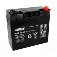 Re-Battery acid-lead 12V 24Ah Agm maintenance-free 7Kg  Accu-Nbc24-12I Nbc 24-12I