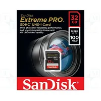 Memory card Extreme Pro Sdhc R 100Mb/S W 90Mb/S Uhs I U3 V30  Sdsdxxo-032G-Gn4In