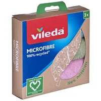 Cleaning Cloth Vileda Microfibre 100 Recycled 3 pcs.  168310 4023103228634 Spdvi1Sci0002