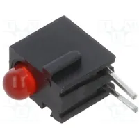 Led in housing red 3Mm No.of diodes 1 2Ma Lens diffused 45  H100Chdl