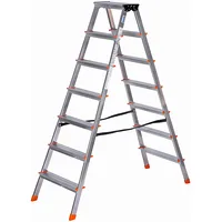 Krause Dopplo double-sided step ladder silver  120434 4009199120434 Nrekredra0035