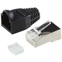 Plug connector Cat.6 100 pcs shielded black  Aklliksawmp0022 4052792027471 Mp0022