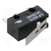 Microswitch Snap Action 3A/125Vac 2A/30Vdc with short lever  Ejf2221000