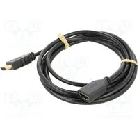 Cable Hdcp 2.2,Hdmi 2.0 Hdmi socket,HDMI plug 2M black  Goobay-61309 61309