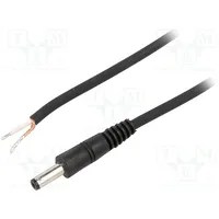 Cable 1X0.75Mm2 wires,DC 4,8/1,7 plug straight black 1.5M  P48-Tt-C075-150Bk