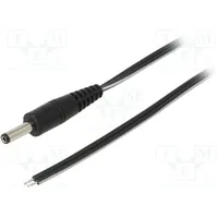 Cable 2X0.5Mm2 wires,DC 4,0/1,7 plug straight black 0.5M  P40-Tt-T050-050Bk