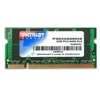 Patriot Memory Ddr2 2Gb Cl5 Pc2-6400 800Mhz Sodimm memory module  Psd22G8002S 879699006033 Pampatsoo0010