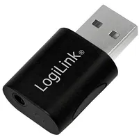 Logilink Ua0299 Usb 2.0 Adapter Audio Usb-A/M līdz 3,5 mm 4-Pin/F Black.  250-08729 4052792048438