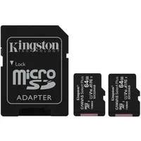 Kingston 64Gb micSDXC Canvas Select Plus 100R A1 C10 2-Pack  1 Adp 202001161007 740617298994 Sdcs2/64Gb-2P1A