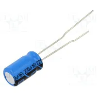 Capacitor electrolytic Tht 220Uf 16Vdc Pitch 2.5Mm 20  Grc00Ba2211Ctnl