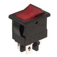 Power Rocker Switch 5A-250V Dpst On-Off - Red  R1944B/R 5410329269470