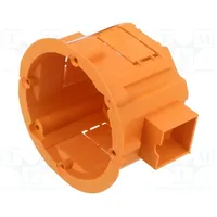Enclosure junction box Ø 60Mm Z 45Mm plaster embedded orange  Jx-Pk-60L-Or Pk-60Ł Orange