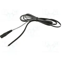 Cable 2X0.5Mm2 wires,DC 5,5/2,1 socket straight black 1.5M  S21-Tt-T050-150Bk