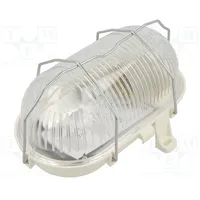 Lamp lighting fixture Oval100 polycarbonate E27 Ip44 oval  Pw-D.3152P D.3152P