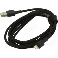 Cable Usb 2.0 Apple Lightning plug,USB A plug 2M black 2.4A  Gc-Kabgc18 Kabgc18