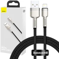 Baseus Cafule Series Metal Data Cable Usb - Lightning 2.4A 1 m black Caljk-A01  6953156202245 025088