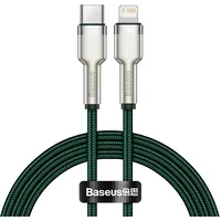 Baseus Cafule Series Metal Data Usb Type C - Lightning Cable Power Delivery 20 W 1 m green Catljk-A06  6953156202092 029673