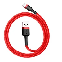 Baseus Cafule Cable Durable Nylon Braided Wire Usb  Lightning Qc3.0 2.4A 0,5M red Calklf-A09 6953156274921
