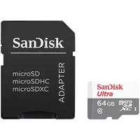 Sandisk Ultra microSDXC 64Gb  Sd Adapter 100Mb/ s Class 10 Uhs-I, Ean 619659185060