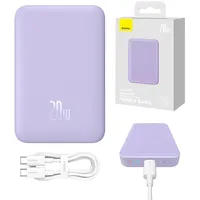 Powerbank Baseus Magnetic Mini 10000Mah, Usb-C 20W Magsafe Purple  048691