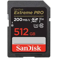Memory card Sandisk Extreme Pro Sdxc 512Gb 200/ 140 Mb/ s Uhs-I U3 Sdsdxxd-512G-Gn4In  035918353973