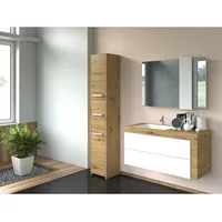Topeshop S33 Artisan bathroom storage cabinet Oak  5902838467824 Mlatohszs0013
