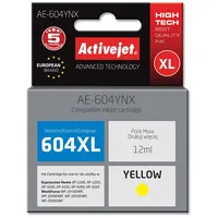 Activejet Ae-604Ynx Ink Cartridge Replacement for Epson 604Xl C13T10H44010 Supreme yield of 350 pages  12 ml yellow 5901443121954 Expacjaep0326