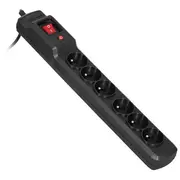 Activejet Combo 6Gn 3M black power strip with cord  5901443115618 Lipacjlis0028