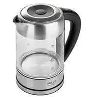 Adler Ad 1247 New electric kettle 1.7 L 2200 W Hazelnut, Stainless steel, Transparent  6-Ad 5902934831116