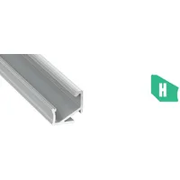 Alumīnija profils Led lentām, stūra, H, 1 m Lumines  Prof-H-1Ms