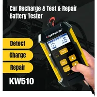 Auto Akumulatoru testeris - lādētājs  Akumulatora remonta funkcija Uzlāde 12V 4-100Ah Kw510